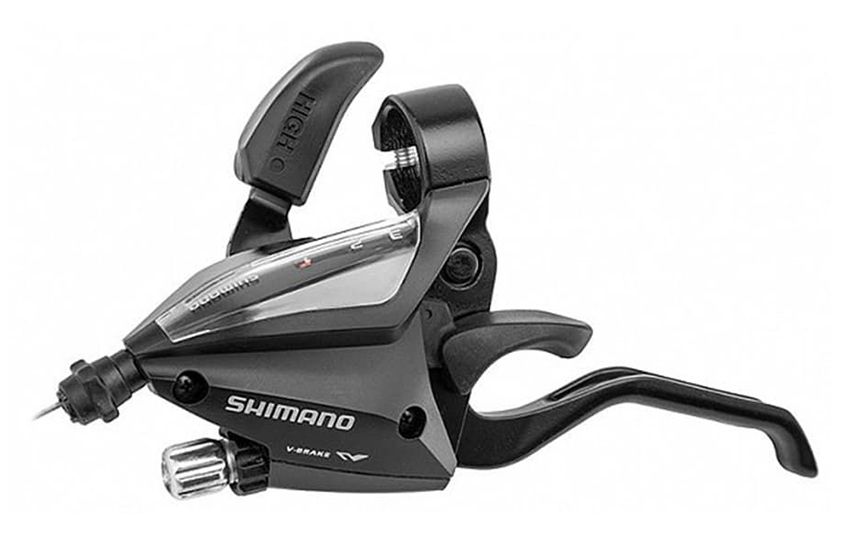 Шифтер/тормозная ручка Shimano Altus ST-EF500-L-2A левый 3 ск. 2 пальца черный/590112