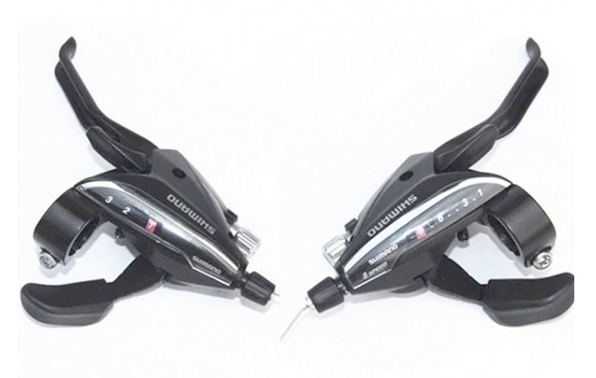 Шифтер/тормозная ручка Shimano Acera EF65 лев/пр 3x7 тр.+оплетк черный ESTEF65P7A3L