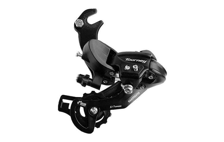 Переключатель задний Shimano Tourney RD-TY300 6-7 ск под гайку/370119