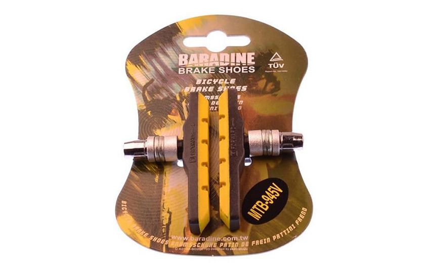 Тормозные колодки Baradine 945V 72мм желт/черные