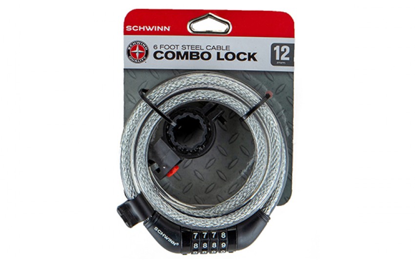 Велозамок Schwinn Combination Cable Lock, тросовый на коде