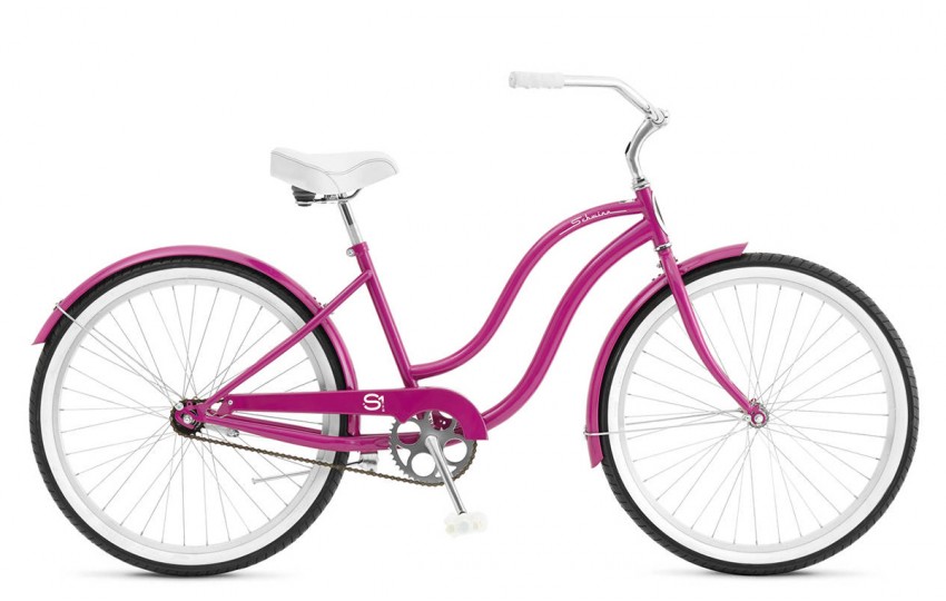 Розовый женский велосипед
