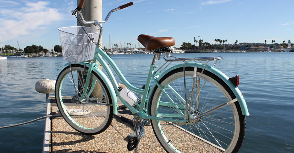 Фото женского голубого велосипеда